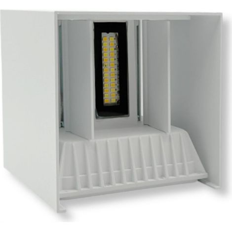 TrAdE Shop Traesio - Lampada Applique Led Muro 22w Doppia Emissione Cct 3in1 Luce Selezionabile Esterno Es66-3c - Bianco (1/5)
