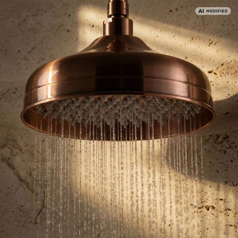 PaulGurkes Douche Plafonnier Nostalgique en Bronze Rouge (1/5)
