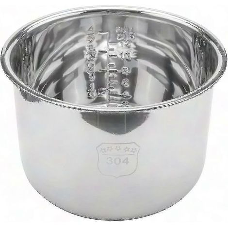 Cocotte minute 6L : cuve intérieure en inox, liner pour autocuiseur à riz, marmite de rechange L-XDD, compatible multi-usages, résistante et durable. (1/5)