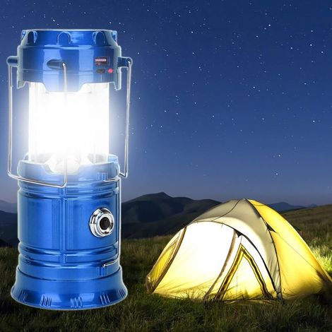 Lanterne Camping - LED Rechargeable Solaire Et USB - 1201 mAh - IPX5 - Pour Activités Extérieures Et Pannes De Courant - 1 Pièce (1/5)