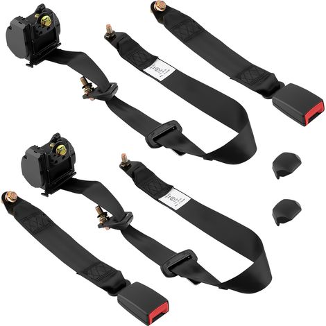 2 set 3 punto cinturón de seguridad universal Diagonal arnés vehículo ajustable (1/5)