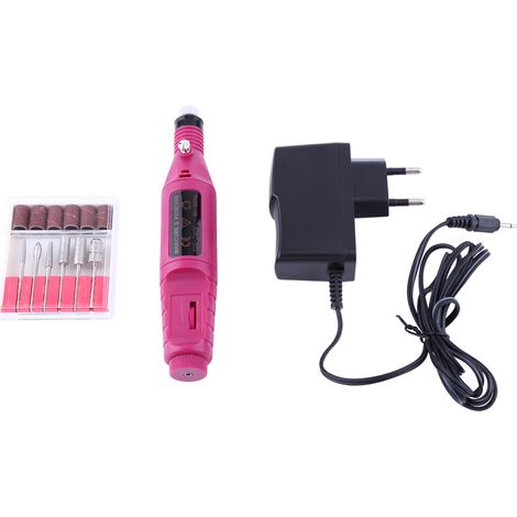 Lot de 1 lime électrique professionnelle format stylo pour manucure et pédicure, prise UE, outil de soin des ongles design moderne (1/5)