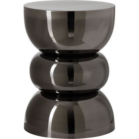Tavolino Chrome Ferro Nero H43.5cm D32cm Peraga Christmas