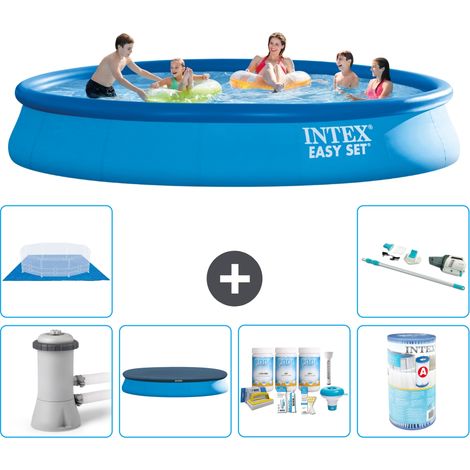 Intex Piscine Easy Set Ronde - 457x84 cm - 7-pièces S41198 (1/5)