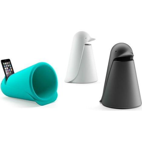 Smartphone Lautsprecher im modernen Pinguin-Design Ping - Weiß