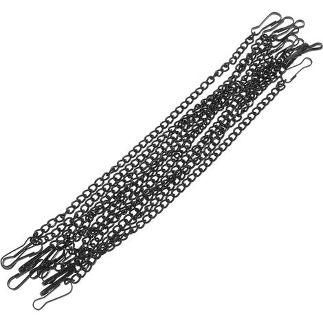 und elegante schwarze Eisenketten mit Haken 20 Stück zum