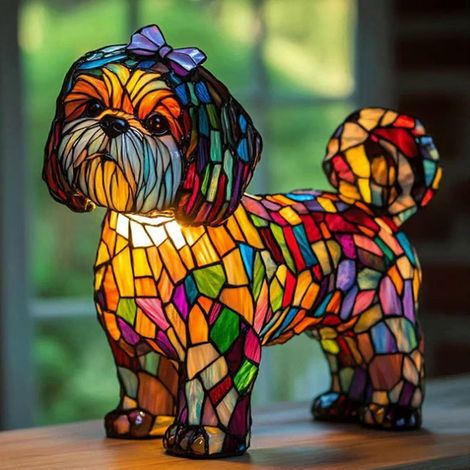 Lampe Shih Tzu, Lampe artistique Shih Tzu, Lampe chien, Veilleuse artistique série chien, Lampes de table LED (1/2)