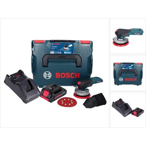 Bosch GEX 18V-125 Levigatrice rotorbitale a batteria professionale 18 V 125 mm senza spazzole + 1x batteria ricaricabile ProCORE 4,0 Ah + caricabatterie + L-BOXX