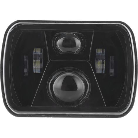 Jeffergarden Phare carré LED H4 7 pouces haute luminosité 12-24 V compatible avec YJ-DOU