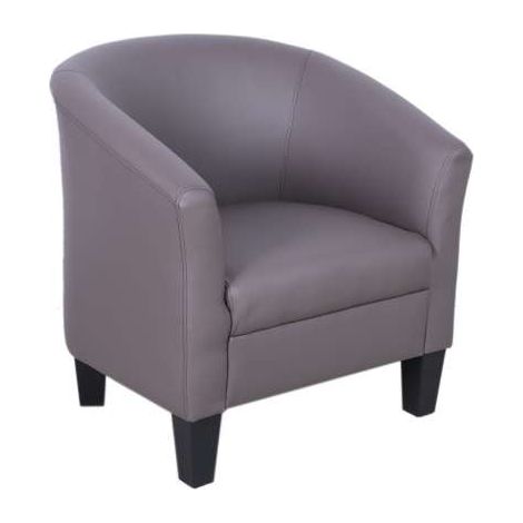 Poltroncina in ecopelle grigia