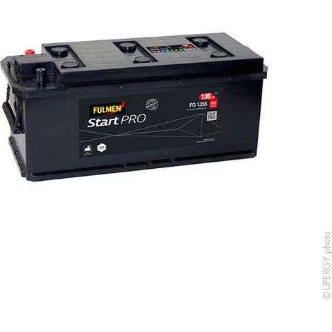 Batterie camion 12V 135Ah 1000A – Technologie plomb ouvert – Performances optimales pour démarrage rapide – Dimensions 51,4x17,5x21cm – Fulmen - FG1355