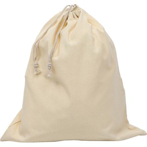 Sac à linge à cordon, grand sac à linge en toile, sac à linge sale, organisateur d'hôtel-55x45x0.8cm-Beige (1/4)