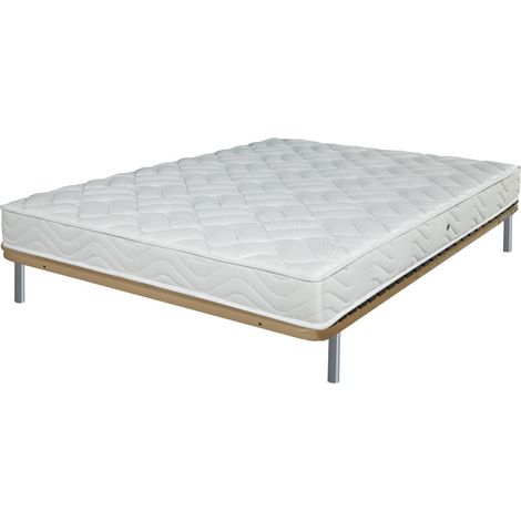 Matelas et sommier 120x190 Mousse - Morgan - Soutien ferme - Fabriqué en France (1/5)