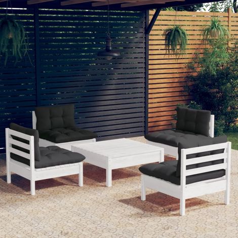 13-tlg. Garten-Lounge-Set mit Anthrazit Kissen Kiefernholz vidaXL (1/5)