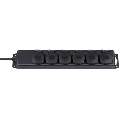 Brennenstuhl ciabatta a spina IP44 6 prese nera 2m (1/4)