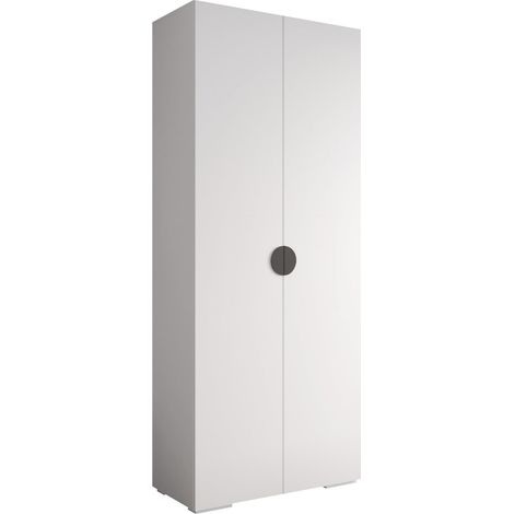 Armario Hartford 566, Blanco, 237x100x47cm, Puertas de armario: Con bisagras, Número de estantes: 0 (1/5)