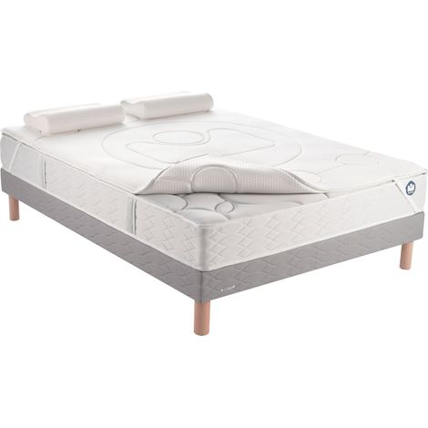Pack surmatelas mémoire de forme 140x190 et oreillers ergonomiques Bultex (1/5)