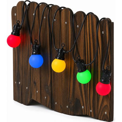 Guirlande Lumineuse G50 Multicolore Étanche Extérieur, 10 Ampoules 24 V pour Jardin, Camping et Noël (1/5)
