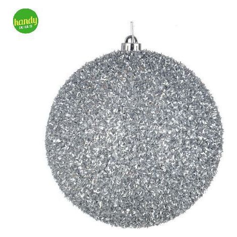 Sfera natalizia angelica Bizzotto argento Ø20cm