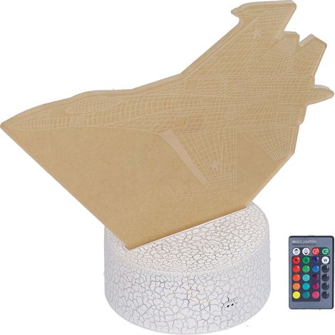 3D-Touch-RGB-Nachtlicht, 16 Farben, dimmbar, 4 Farbmodi, Fernbedienung, KX-1757 Fighter Jet Serie (Geknackte Version, Touch + 16-Farben-Fernbedienung, Batterien nicht enthalten, Fernbedienung mit eing (1/5)