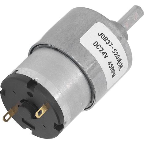 Moteur à vis sans fin à verrouillage automatique fort couple bobine laiton moto-réducteur CC 24V 45 tr/min (1/5)