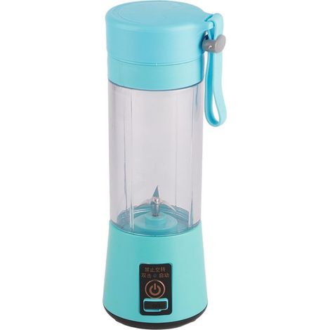 Mixeur USB Portable Extracteur de Jus Double Lame Bleu (1/5)
