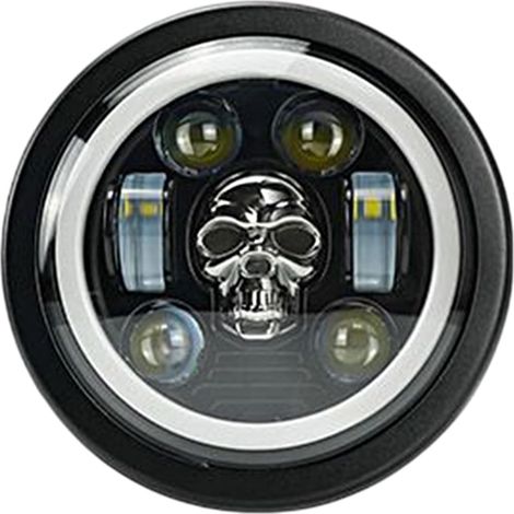 Phare à moto LED, phares de moto LED - Lumières à rondes étanche à l'étanchéité Pièces de remplacement, éclairage de tête à changement de couleur super lumineux, accessoires de (1/5)
