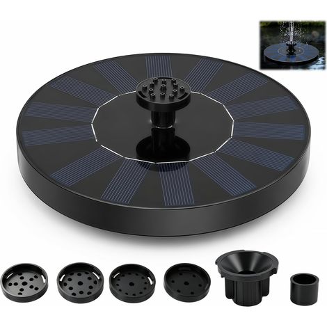 Fontaine à Eau Solaire pour Jardin Fontaine Solaire pour Bain d oiseaux Pompe Flottante Pieds Support Écologique Facile Utiliser (1/5)