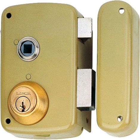 Serratura sovrapposta Lince 5056B dorato 60 mm (1/2)