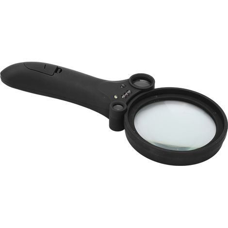 Loupe multifonctionnelle TH600600B avec lampe UV LED, grossissement 2,5X/25X/55X, loupe de lecture portable haute définition (1/5)