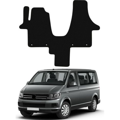 Tapis de Sol de Voiture Remplacement pour VW T5 2003-2015 2 Places, Tapis de Sol Haut de Gamme Siège Avant Tapis de Voiture Noirs Classiques Adaptés,- (1/5)
