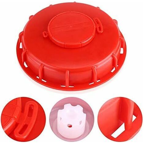 Couvercle de réservoir IBC, IBC fourre-Tout Couvercle Capuchon pour réservoir d'eau Liquide, Plastique Rouge 163mm (1/5)