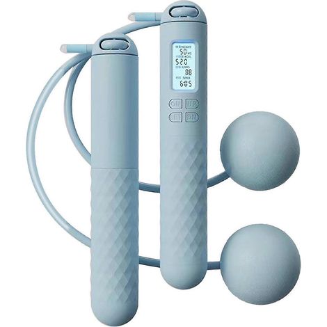 Corde à sauter sans fil pour adultes, corde à sauter sans corde avec compteur, corde à sauter lestée intelligente (1/5)