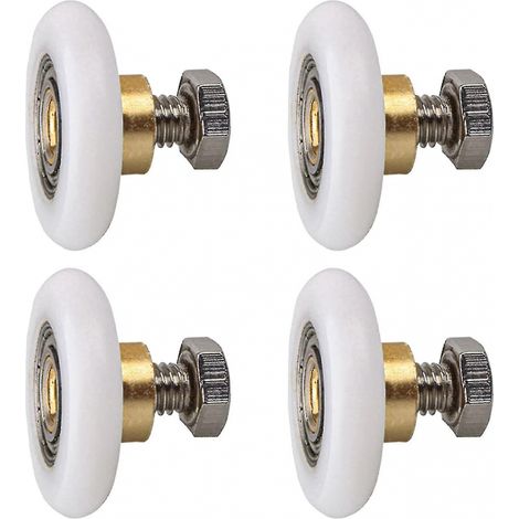 Roulettes pour portes de douche, pour le remplacement dans les parois de douche coulissantes en verre, adaptées à la réparation des systèmes coulissants.-AquaForge (1/5)
