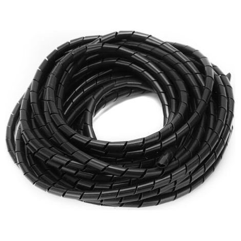 Schwarze Spiralkabeltrommel, Φ8 mm, 10 Meter, zur Verkabelung (1/5)