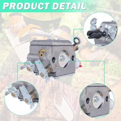 NALOOKAMIC  Carburateur pour tronçonneuse Husqvarna 340 345 350 353 pour tronçonneuse CS2141 CS2145 CS2147 CS2150 CS2152 remplace Zama C3-EL18