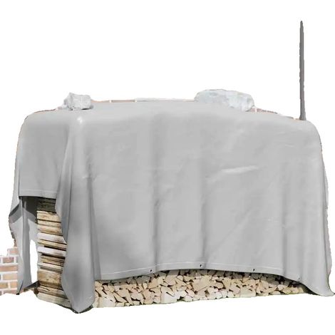 Lona protectora, impermeable, resistente a los rayos UV, GRIS (1/2)