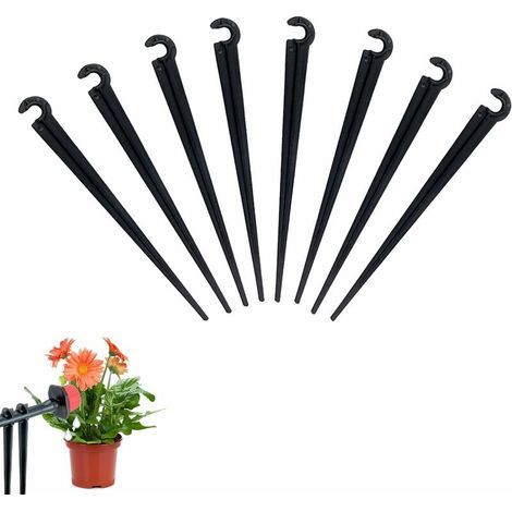 100pcs Plastic Irrigation Adjustable Support Watering System Drip Irrigation Anchor Fixing Micro-Flow Dripper Sprinkler Garden Hose Ground Anchor for Tuya (1/5)