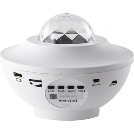 Filiyano – Projecteur Galaxie « Étoilée » avec effet de vagues océaniques, rotation à 360°, haut-parleur Bluetooth, télécommande et veilleuse (1/5)