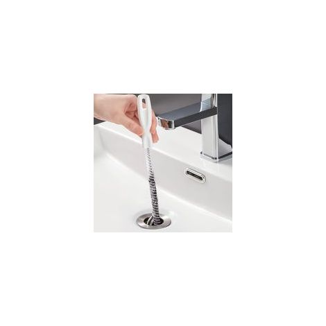 Ensemble de 2 brosses de nettoyage de canalisations, brosse flexible de 45 cm pour déboucher les tuyaux et les canalisations d'évier, outil de débouchage pour salle de bain et cuisine (2 pièces)