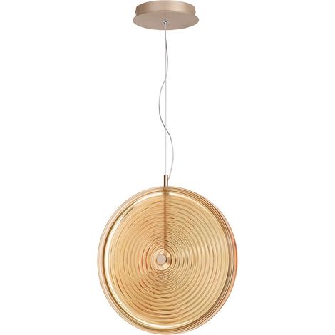 SOSPENSIONE JOKEY GRANDE AMBRA 1 LUCE LED 3000K 1087LM 17W D.45CM (1/4)