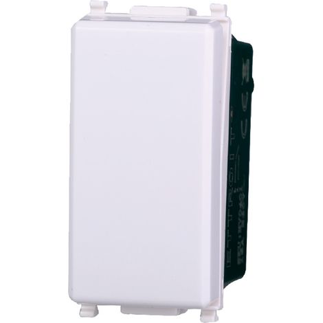 Pulsante unipolare 1P 10A compatibile Vimar Plana colore bianco Ettroit EV1001