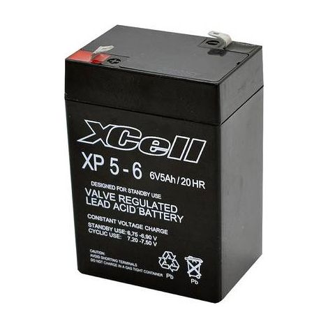XCell XP 5 - 6 XCEXP56 Batterie au plomb 6 V 5 Ah plomb (AGM) (l x H x P) 70 x 107 x 47 mm cosses plates 4,8 mm sans entretien Y857192 (1/2)