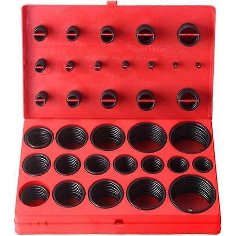 Jeu de joints toriques en caoutchouc nitrile - Tailles durables et polyvalentes pour applications hydrauliques, automobiles et de plomberie - Boîte de rangement organisée( ) (1/5)