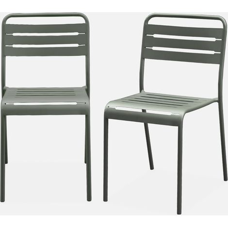 Silla de jardín bistró de acero, set de 2 (1/4)