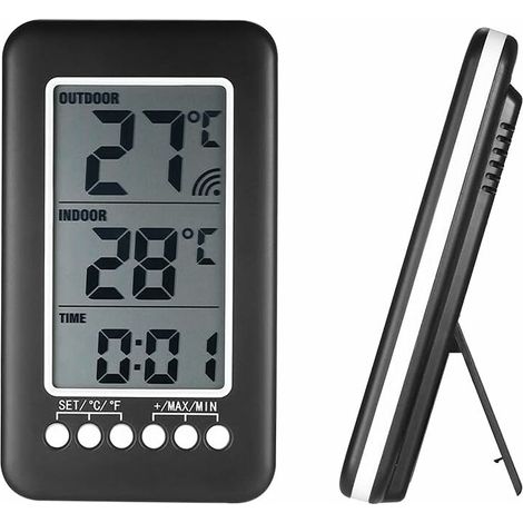 Green Mobility-Thermomètre numérique ℃/℉ Thermomètre numérique intérieur/extérieur, mesure de la température avec émetteur (1/5)