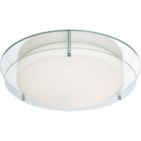 Plafonnier LED luminaire chrome blanc couloir bureau chambre salon éclairage (1/4)