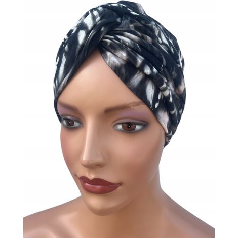 Turbante femenino de moda para la cabeza, modelo Flora 487, ideal también para después de la quimioterapia. (1/5)
