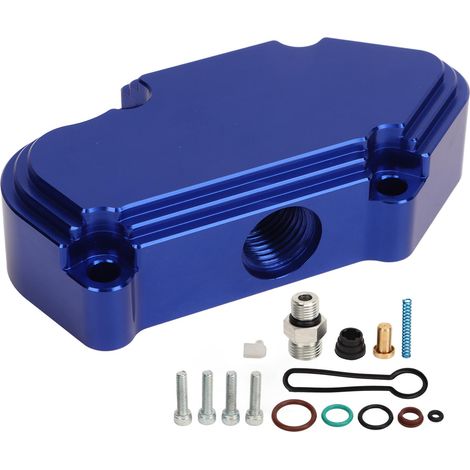 Kit de régulateur de pression de carburant avec boîtier à ressort en billette 3C3Z 9T517 AG, remplacement pour Ford 6.0 Powercourse bleu