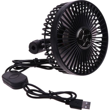 USB-betriebener Autoventilator mit 3 Geschwindigkeitsstufen, persönlicher Fahrzeuglüfter (1/4)